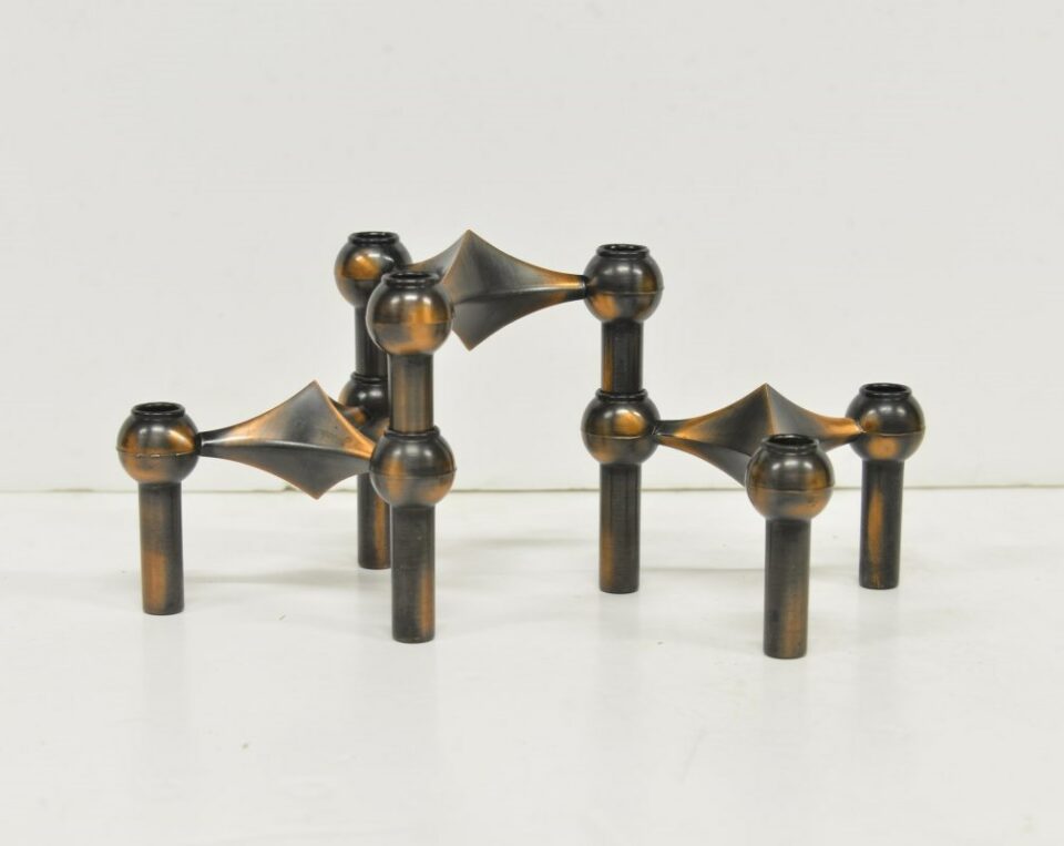 3 Bougeoirs Noirs Pour Bougies à Tige - Décoration De Table Halloween Ou Quotidienne - Hauteurs Différentes