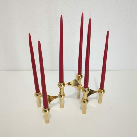 3er-Set goldene Kerzenhalter