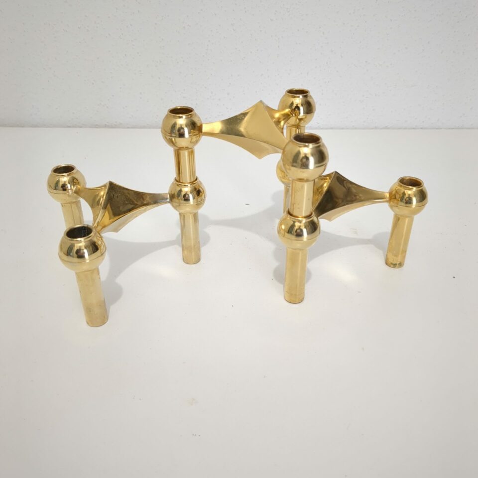 Lot de 3 bougeoirs dorés - Image 6