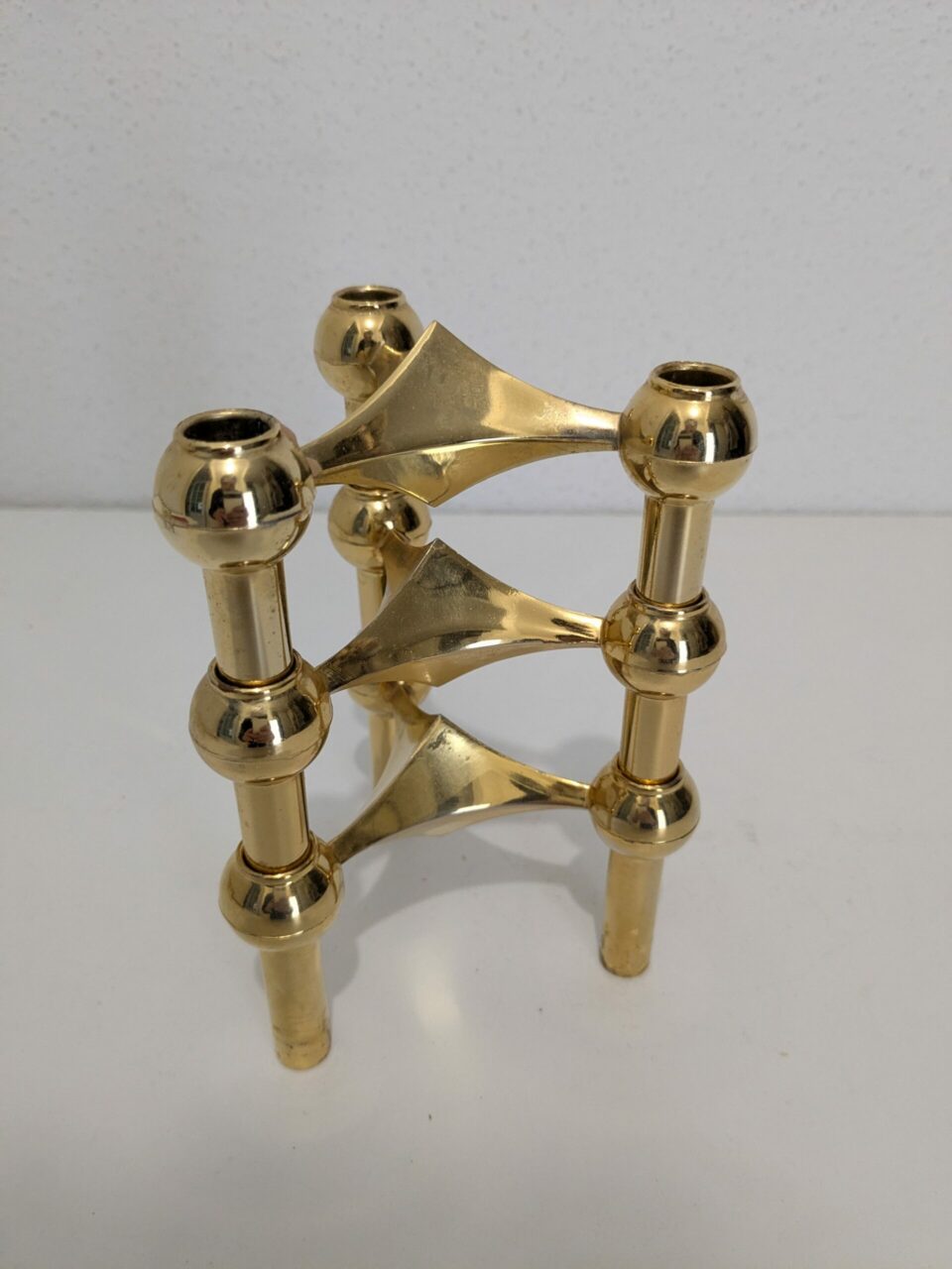 Lot de 3 bougeoirs dorés - Image 3