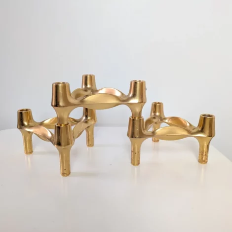 3 bougeoirs BMF dorés