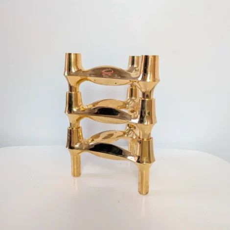 3 bougeoirs BMF dorés