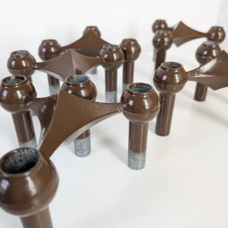 6 bougeoirs Nagel S22 repeints