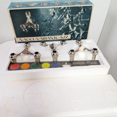 3 bougeoirs Nagel S22 avec boîte