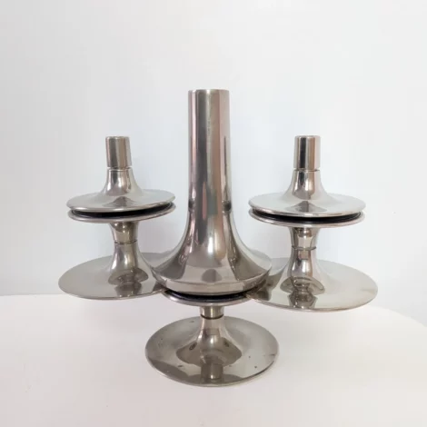 3 bougeoirs Nagel S88 + 1 vase S880