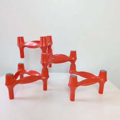 4 bougeoirs BMF orange