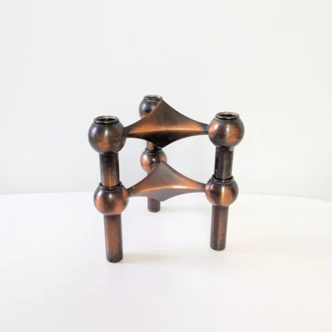 2 bougeoirs Nagel S22 finition "antique"