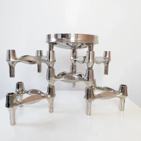 5 bougeoirs BMF + 1 coupelle