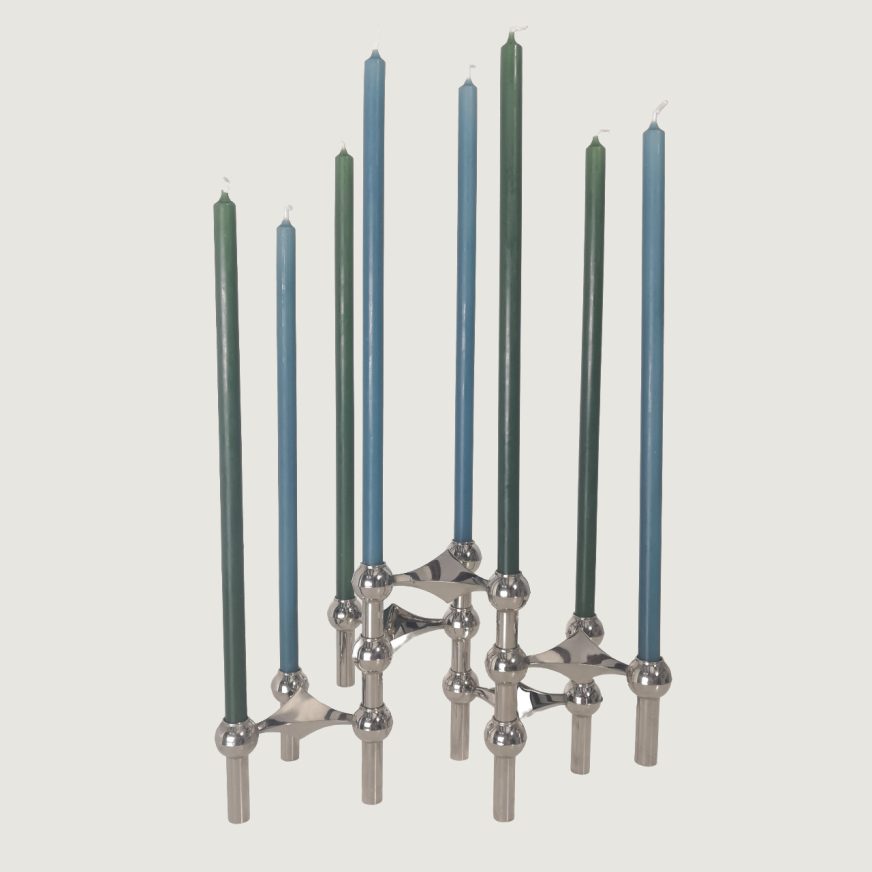 Bougeoirs Nagel S22 et bougies cylindriques